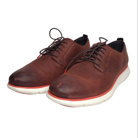 Cole Haan Men's Size 11M Zerogrand Omni Postman Brown Leather Oxford Shoes - Picture 1 of 14